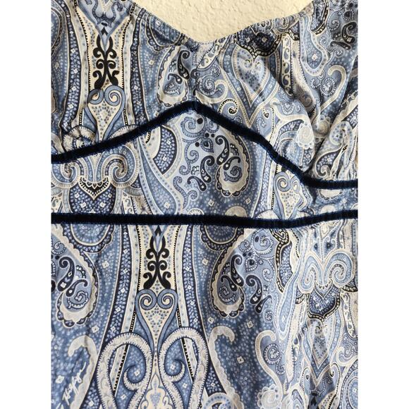 Y2k Tommy Hilfiger Suede Paisley Tank Top LG - Picture 4 of 9